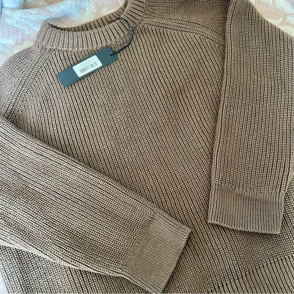NWT *sold out* Jenni Kayne Oversized Cotton Fisherman sweater Olive moss XXL - Picture 8 of 16